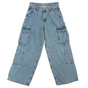 Old Navy Baggy Wide Leg Cargo Jeans | Size 0